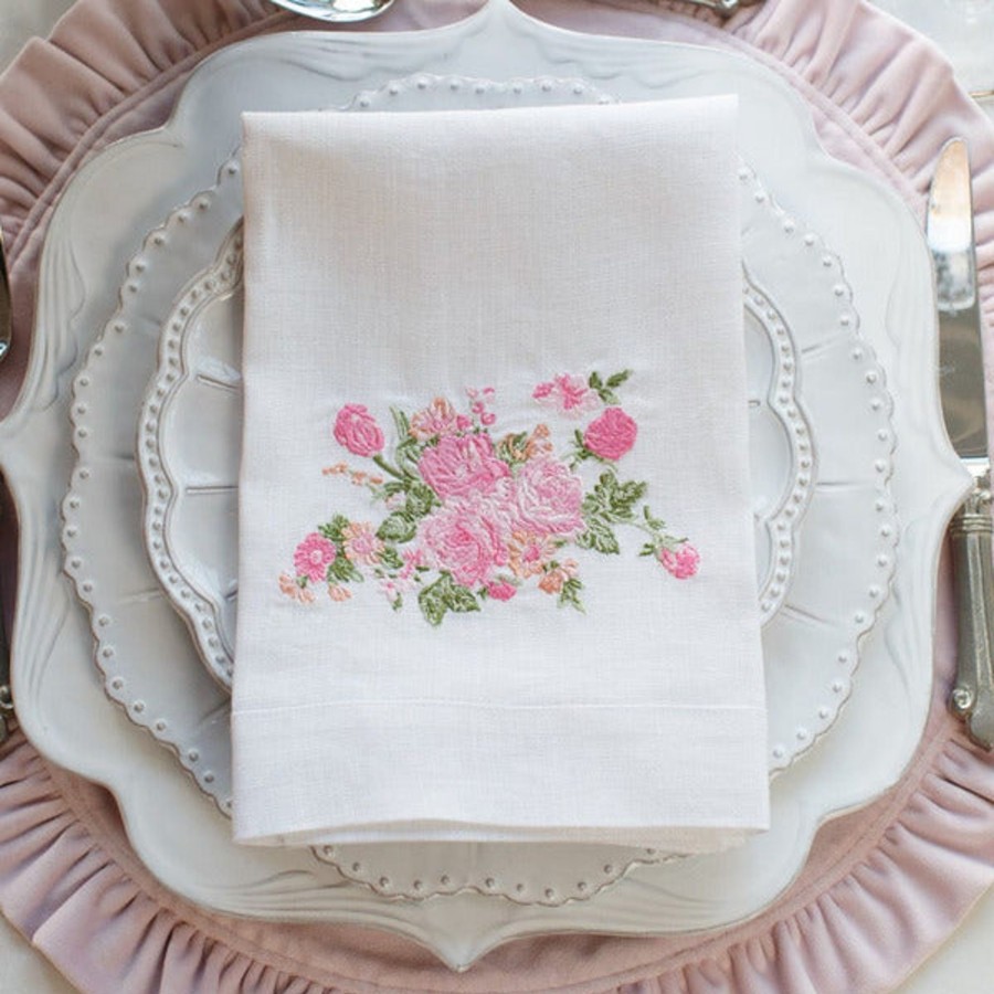 Table & Home Arte Italica Napkins | Vintage Floral Tri-Fold Napkin