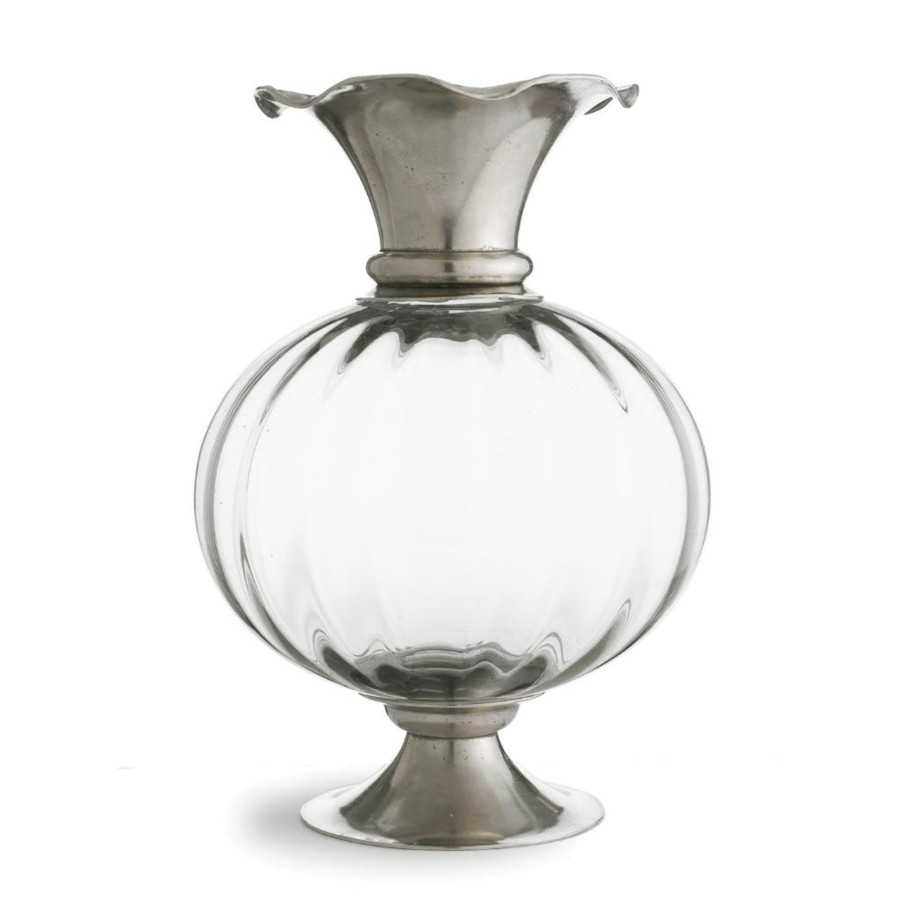 Table & Home Arte Italica Pewter | Giovanna Pewter & Crystal Vase