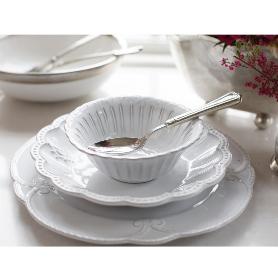 Table & Home Arte Italica Bowls | Bella Bianca Beaded Cereal Bowl