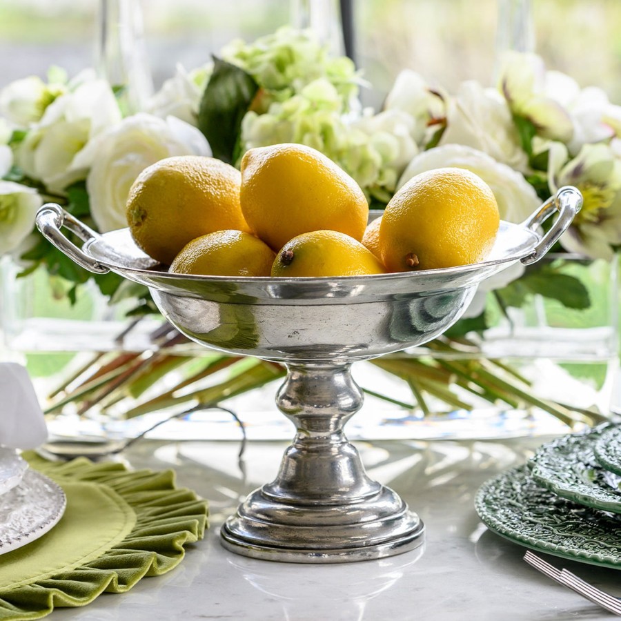 Table & Home Arte Italica Pewter | Vintage 1795 Bowl With Handles