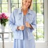 Apparel Crown Linen Designs | Jessie Linen Jacket Blue Chambray - Sale