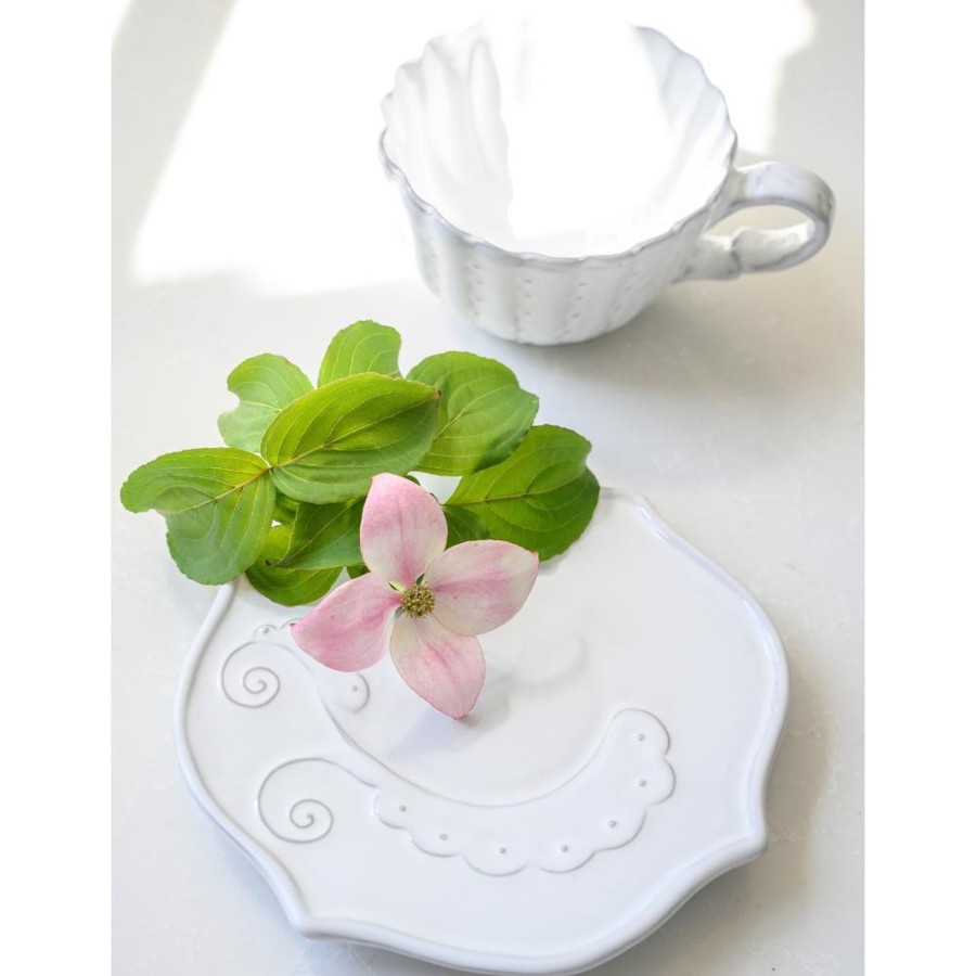 Table & Home Arte Italica Canape & Bread Plates | Bella Bianca Flora Bread Plate / Saucer