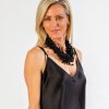 Apparel Crown Linen Designs | Black Cluster Necklace